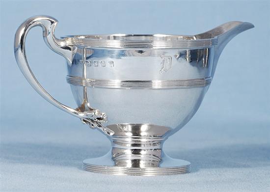A George V Scottish silver four piece tea set,by John Alexander Fettes, gross weight 83.9oz/2612 grams.